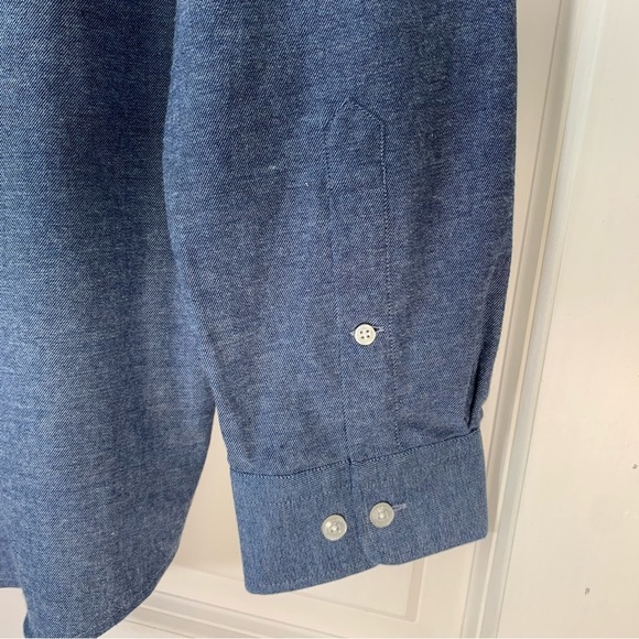 NWT Bernard Weatherill Denim Effect Cotton Shirt - Picture 5 of 16